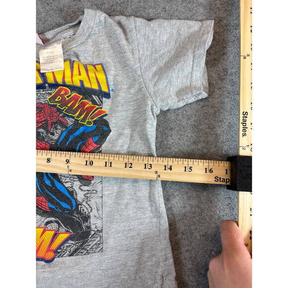 Spider-Man Shirt Toddler 4T Gray Graphic Marvel Superhero Comic Pop Art Tee - Picture 2 of 6